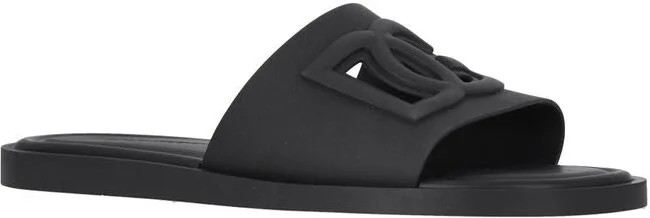Black Sandals With Logo Detail In Rubber Man - Image 6