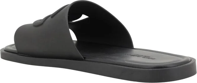 Black Sandals With Logo Detail In Rubber Man - Image 11