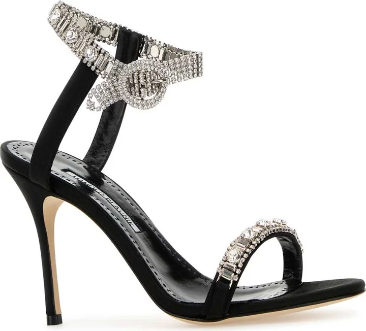 Black Satin Asasan Sandas - Image 2