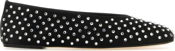 Black Satin Ballerinas