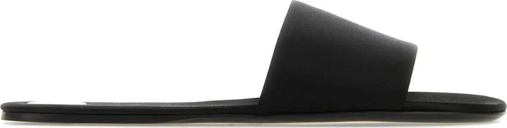 Black Satin Carlyle Slippers