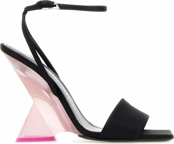 Black Satin Cheope Sandals
