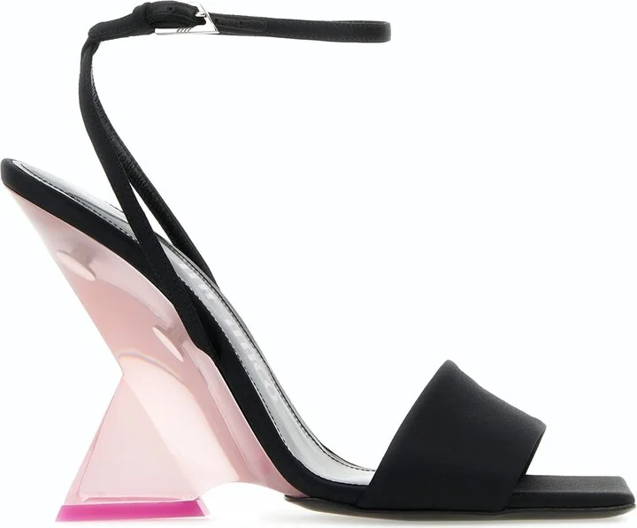 Black Satin Cheope Sandals