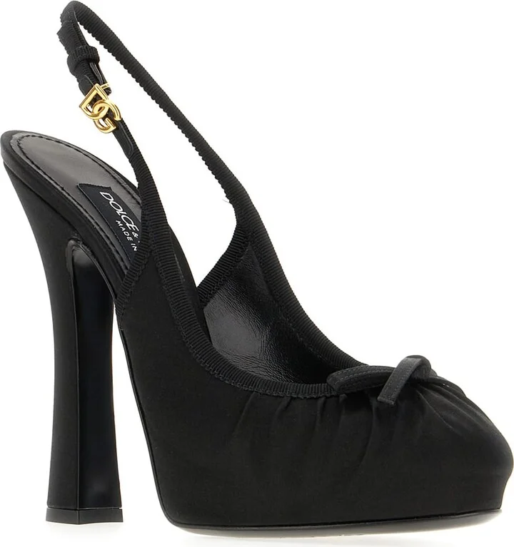 Black Satin Heels - Image 2