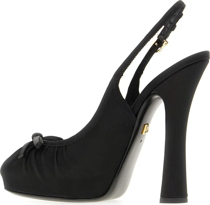 Black Satin Heels - Image 3