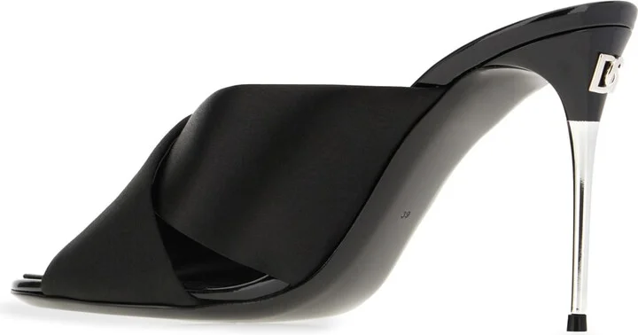 Black Satin Mules - Image 3