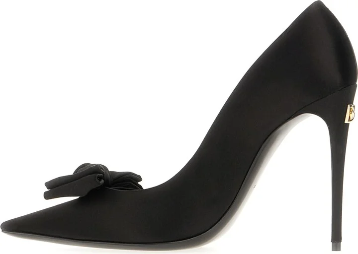 Black Satin Pumps - Image 3
