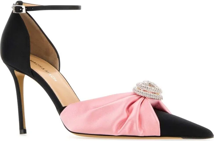 Black Satin Pumps - Image 2