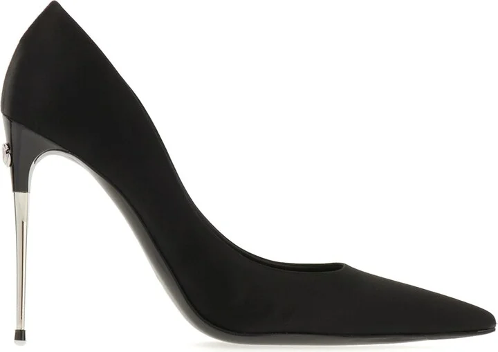 Black Satin Pumps