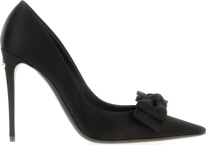 Black Satin Pumps