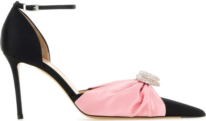 Black Satin Pumps