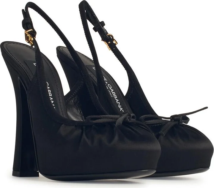 Black Satin Sandals - Image 2