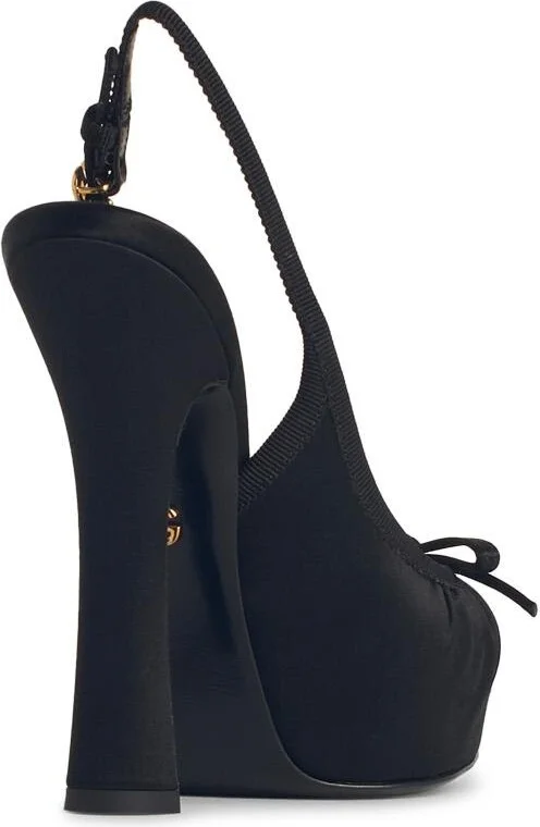 Black Satin Sandals - Image 3