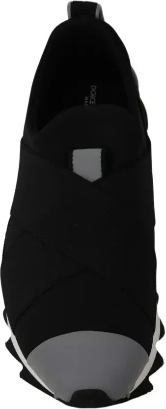 Black Shark Neoprene Stretch Sneakers Women's Shoes (Pre-Owned) - Image 4