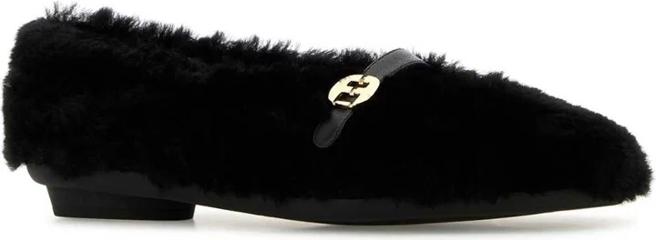 Black Shearling Noella Ballerinas - Image 2