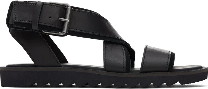 Black Sidney Tread Sandal