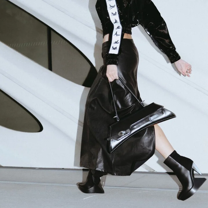 Black / Silver Edge Bootie - Black + Silver - Image 2