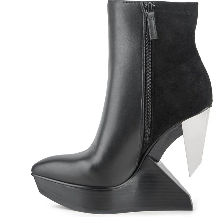 Black / Silver Edge Bootie - Black + Silver - Image 4