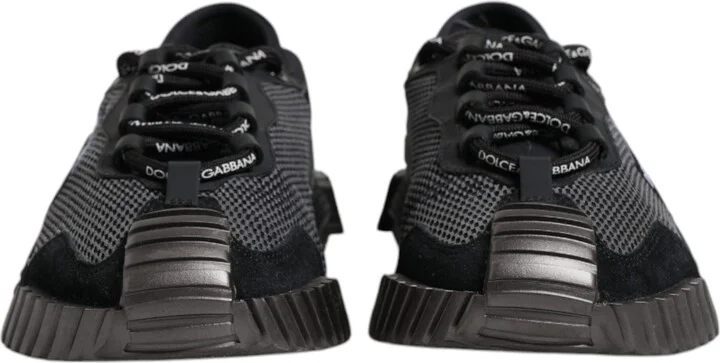 Black Silver Logo Low Top Men Sneakers Men's Shoes (Pre-Owned) - Image 2