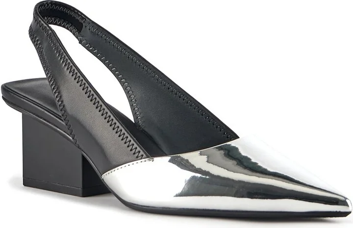 Black / Silver Raila Slingback Mid - Black + Silver - Image 2