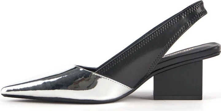 Black / Silver Raila Slingback Mid - Black + Silver - Image 3