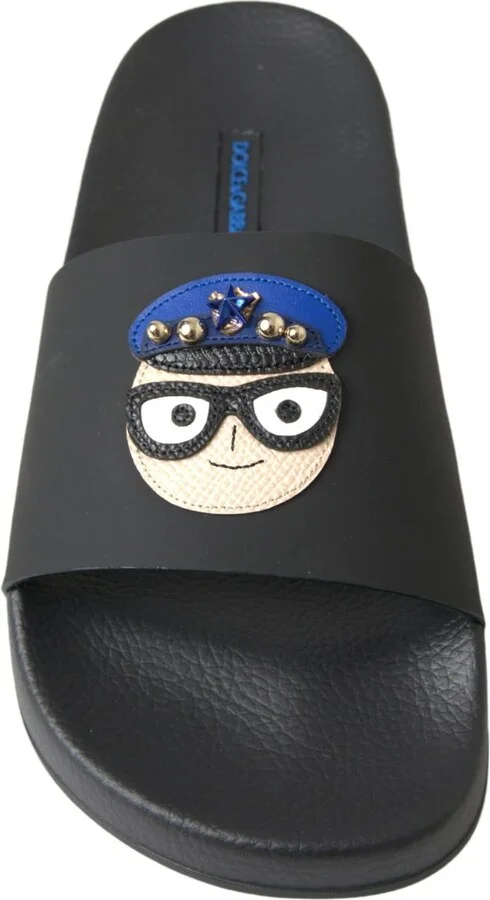Black Slides Sandals Beach Saint Barth Women's Shoes - Image 3