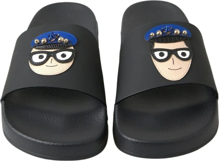 Black Slides Sandals Beach Saint Barth Women's Shoes - Image 4