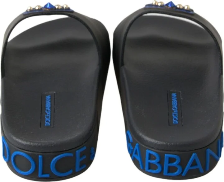 Black Slides Sandals Beach Saint Barth Women's Shoes - Image 5