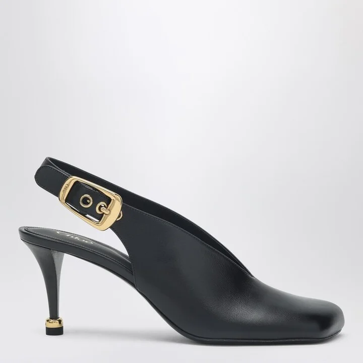 Black slingback dÃ©colletÃ© Andrea