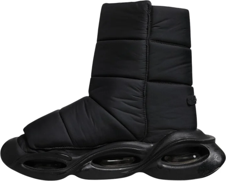 Black Slip On Wave Quilted Sneakers Men's Shoes (Pre-Owned) - Image 5