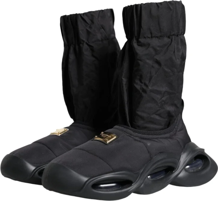 Black Slip On Wave Socks Sneakers Women's Shoes - Image 3