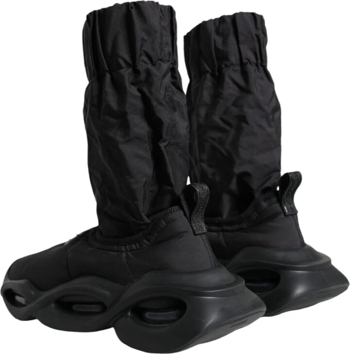 Black Slip On Wave Socks Sneakers Women's Shoes - Image 4