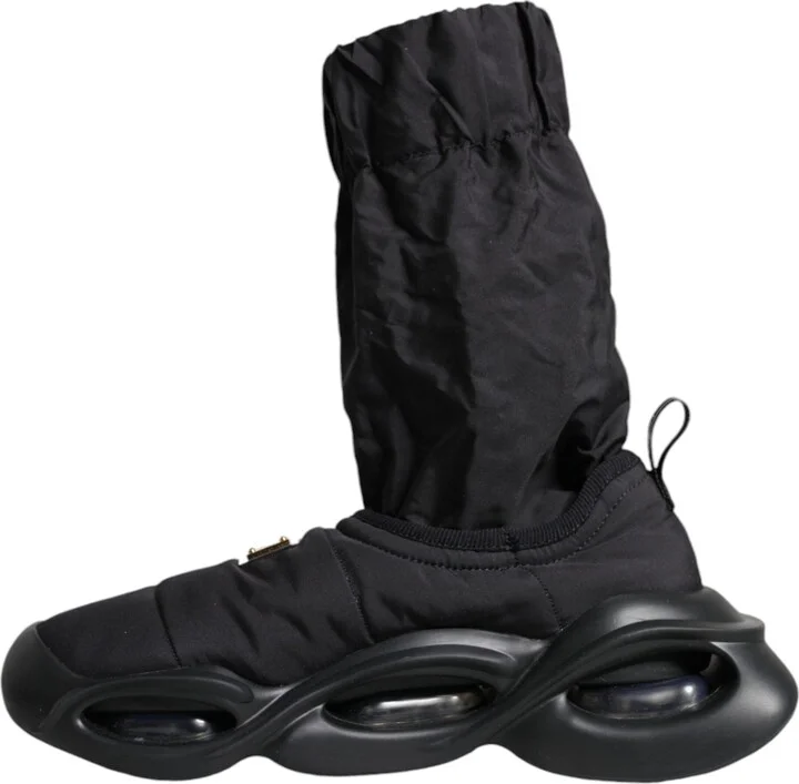 Black Slip On Wave Socks Sneakers Women's Shoes - Image 5