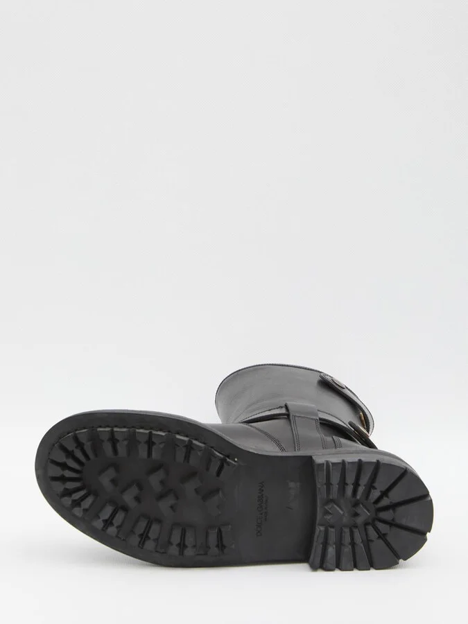 Black Smooth Leather Boot - Image 4