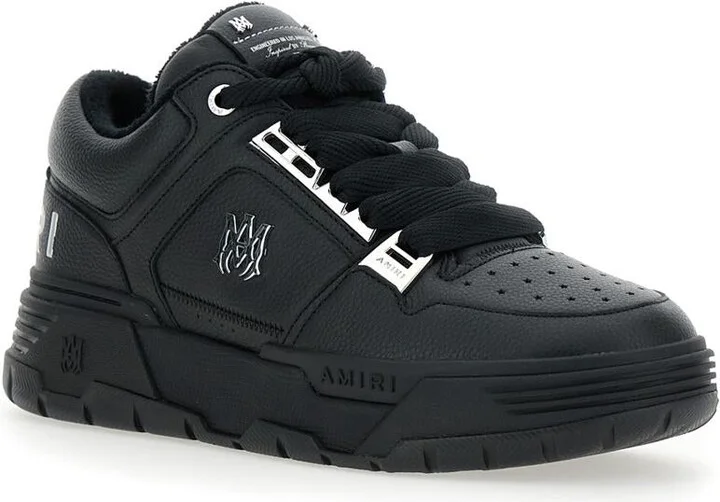 Black Sneakers With Logo Patch On The Side And Logo Lettering On The Rear In Leather Man - Image 2