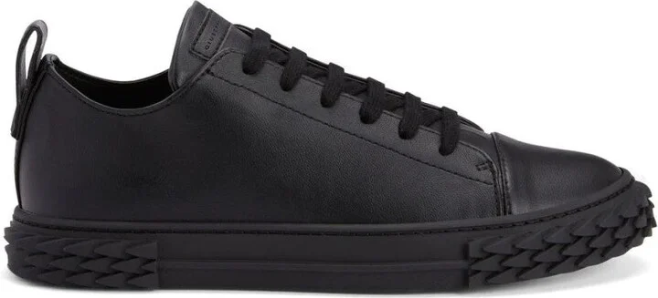 Black Sneakers With Textured Rubber Sole