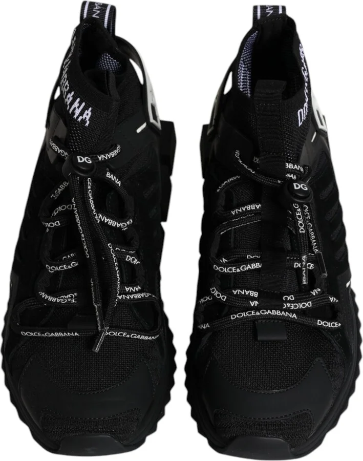 Black Sorrento Logo Men Sneakers Socks Men's Shoes - Image 3