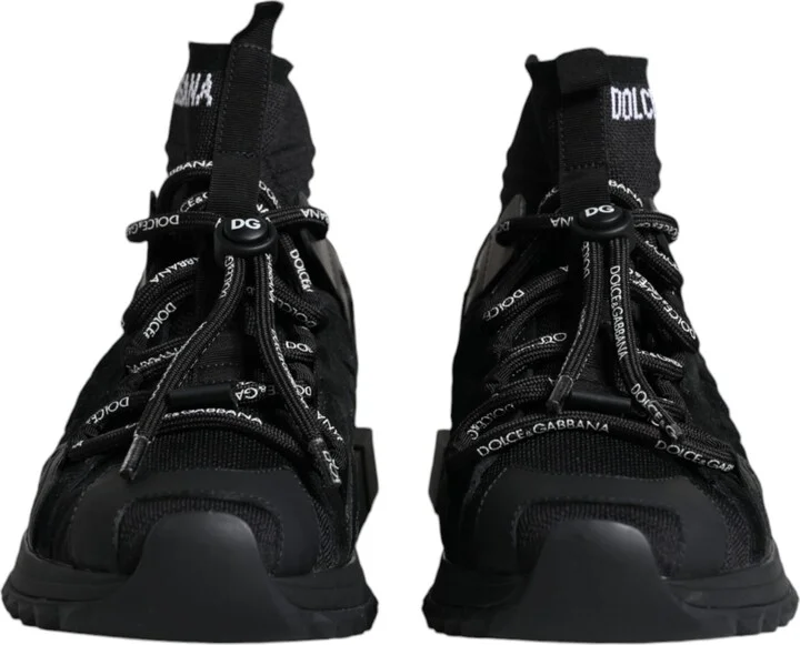 Black Sorrento Socks Logo Sneakers Women's Shoes - Image 2