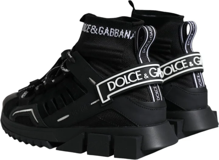 Black Sorrento Socks Logo Sneakers Women's Shoes - Image 5