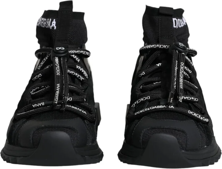 Black Sorrento Socks Logo Sneakers Women's Shoes - Image 2