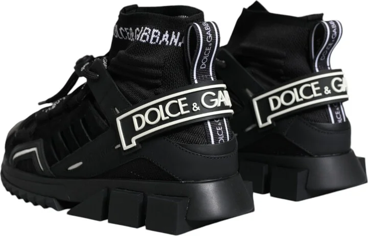 Black Sorrento Socks Logo Sneakers Women's Shoes - Image 5
