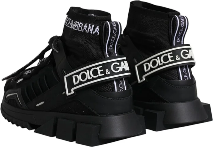 Black Sorrento Socks Logo Sneakers Women's Shoes - Image 5
