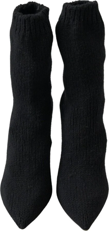 Black Stiletto Heel Mid Calf Women Boot Women's Shoes - Image 4