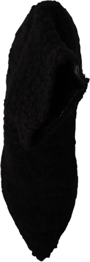 Black Stiletto Heels Mid Calf Women Women's Boots - Image 6