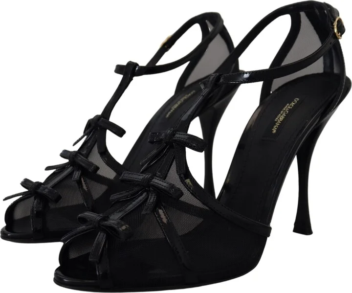 Black Stiletto High Heels Sandals Women's Shoes - Image 3