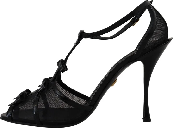 Black Stiletto High Heels Sandals Women's Shoes - Image 5