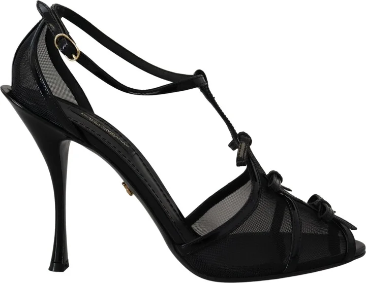 Black Stiletto High Heels Sandals Women's Shoes