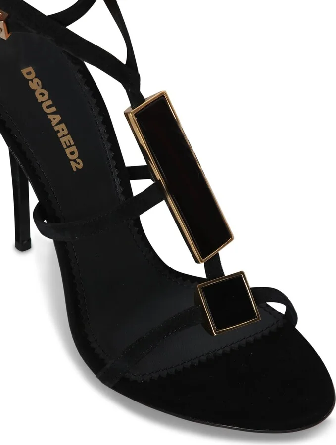 Black Stones High Heel Sandals - Image 4