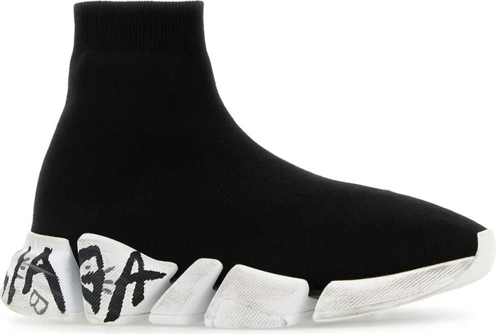 Black Stretch Fabric Speed 2.0 Sneakers - Image 2