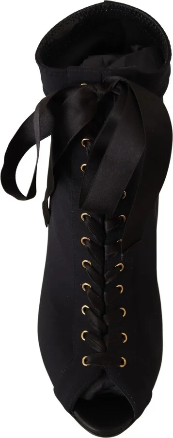 Black Stretch Short Ankle Boots Women's Shoes - Image 3